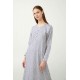 Vamp Women s Long Sleeved Midi Nightdress Hearts Design