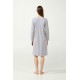 Vamp Women s Long Sleeved Midi Nightdress Hearts Design