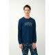 Vamp Men s Cotton Long Sleeved Pajamas Printed Pants 