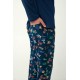 Vamp Men s Cotton Long Sleeved V Neckline & Blue Moonlit Pattern Pants