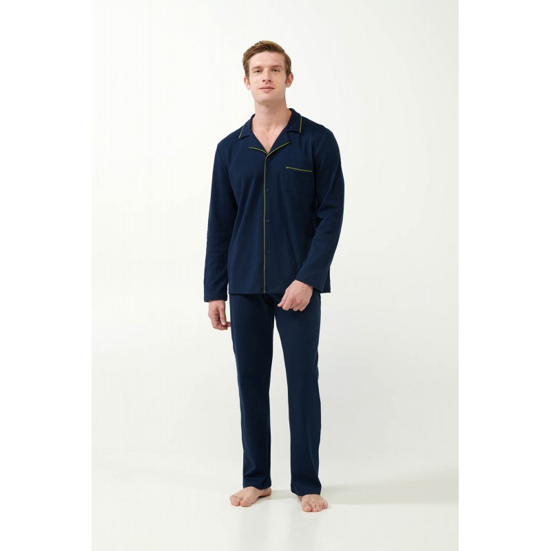 Vamp Men s Classic Cotton Buttoned Pajamas