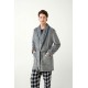 Vamp  Men s Short Fleece Robe With Belt Grey Color