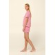 Vamp Women s Cotton Buttoned Pajamas Pink Blossom