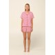 Vamp Women s Cotton Buttoned Pajamas Pink Blossom