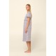 Vamp Women s Cotton Classic Long Nightdress Blue Peony