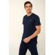 Vamp Men s Cotton 3 Pieces Pajamas Short & Long Pants Blue