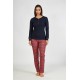 Harmony Women s Cotton Pajamas With Plaid Details & Pants