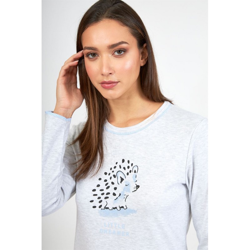 Harmony Women s Cotton Long Sleeved Hedgehog Print