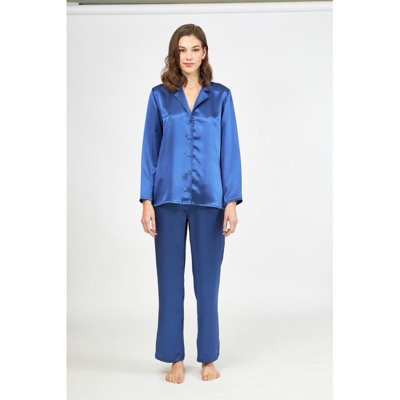 Harmony Women s Satin Buttoned Pajamas