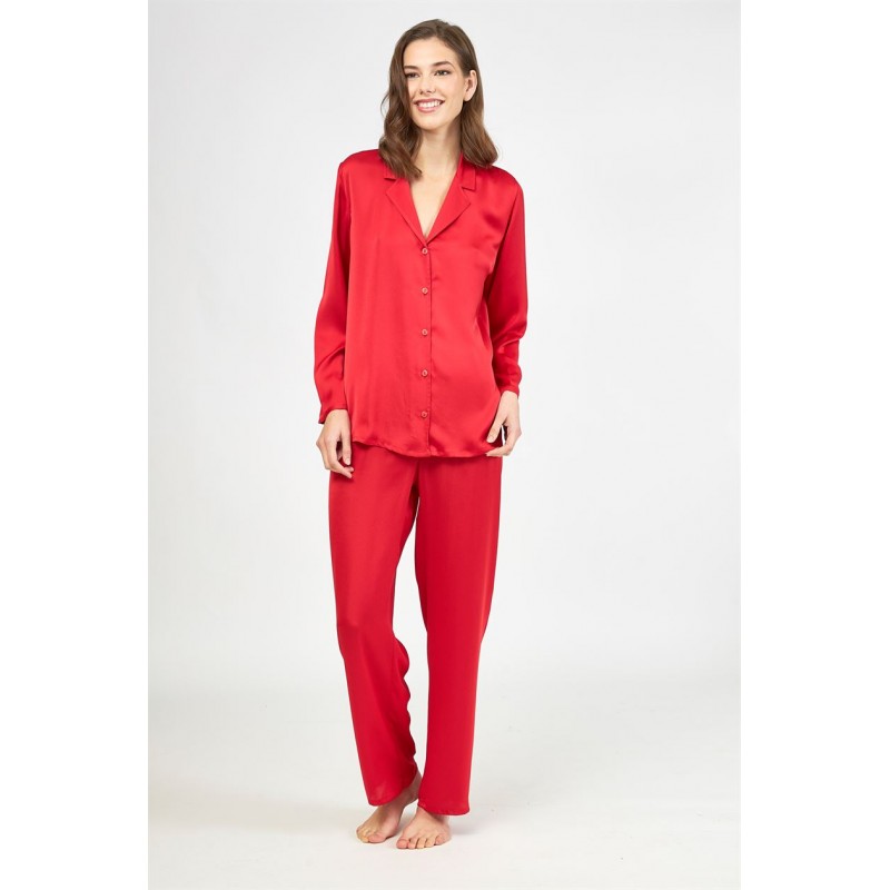 Harmony Women s Satin Buttoned Pajamas