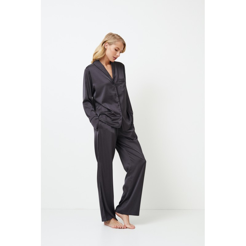 Aruelle Women s Satin Buttoned Pajamas Agatha