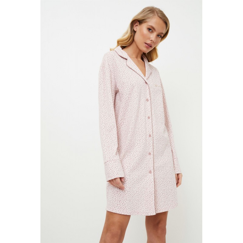 Aruelle Women s Cotton - Modal Buttoned Nightdress Lara