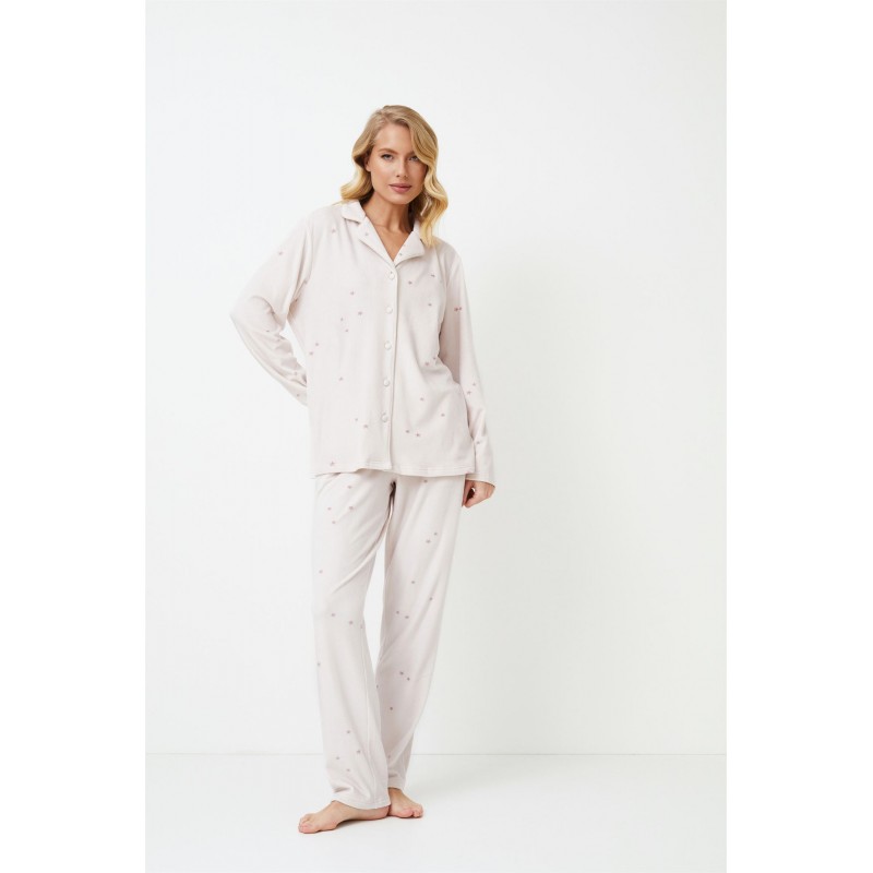 Aruelle Women s Velour Buttoned Pajamas Ariya