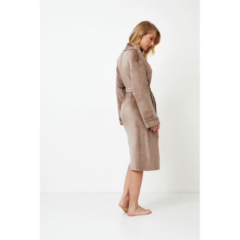 Aruelle Women s Midi Velour Robe Choco