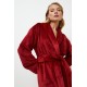 Aruelle Women s Fleece Midi Robe With Belt Holly Design