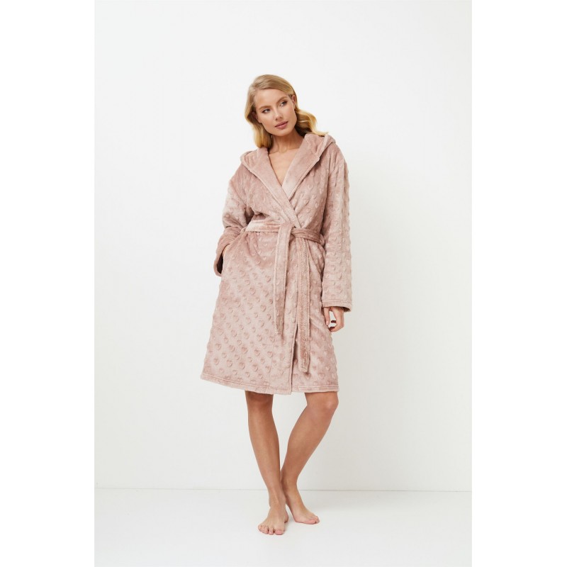 Aruelle Women s Fleece Midi Robe With Hood Lara Drsign