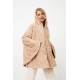 Aruelle Γυναικεία Ρόμπα Fleece Σε Στυλ Poncho Με Φερμουάρ & Κουκούλα Odette