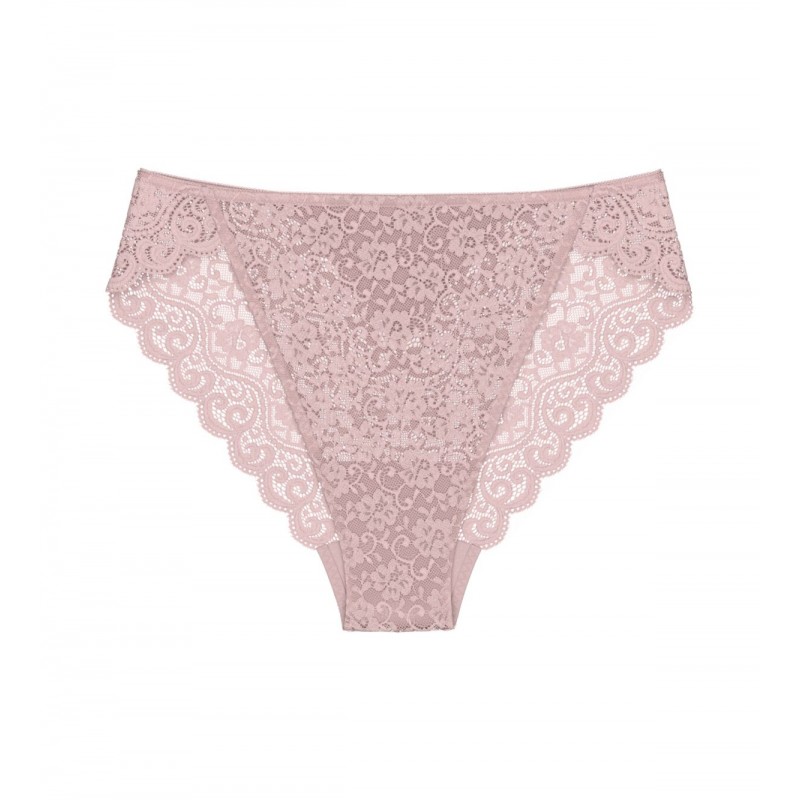 Triumph Γυναικείο Σλιπ Σε Tai Γραμμή Με Δαντέλα Amourette Highleg Dusty Pink Color