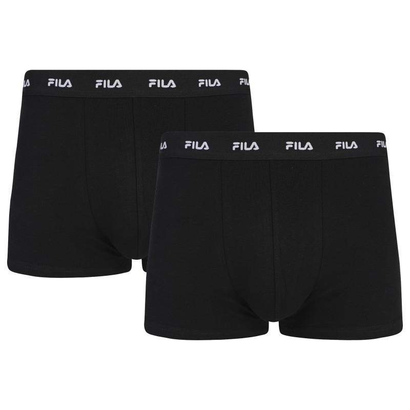 Fila Ανδρικό Boxer Μονόχρωμο Βαμβακερό Με Λογότυπο Στο Λάστιχο Συσκευασία 2 Τεμάχια