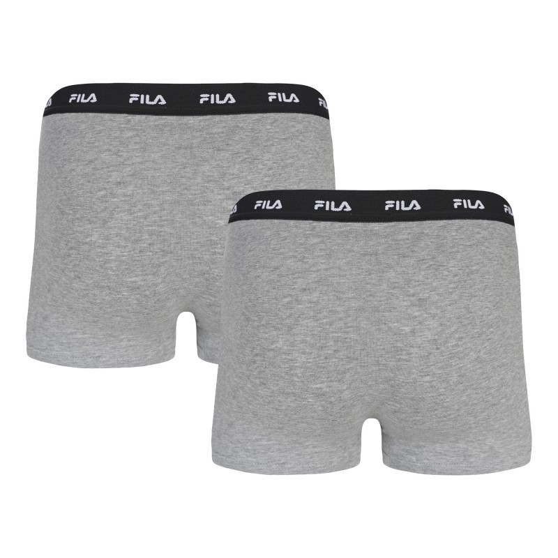 Fila Ανδρικό Boxer Μονόχρωμο Βαμβακερό Με Λογότυπο Στο Λάστιχο Συσκευασία 2 Τεμάχια