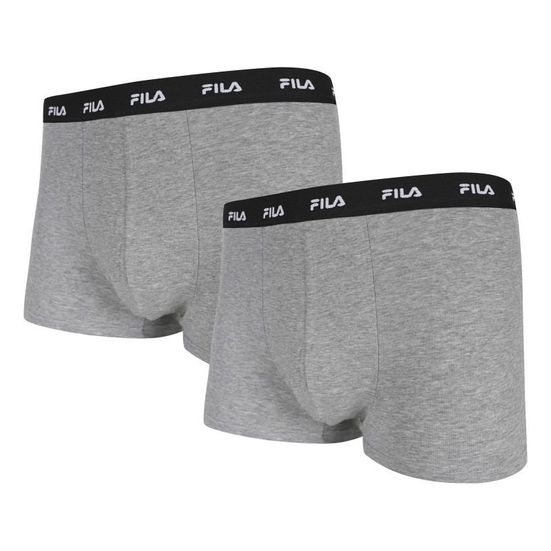 Fila Ανδρικό Boxer Μονόχρωμο Βαμβακερό Με Λογότυπο Στο Λάστιχο Συσκευασία 2 Τεμάχια