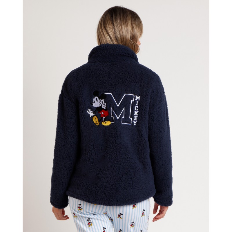 Admas Γυναικεία Ζακέτα Fleece Με Φερμουάρ & Σχέδιο Mickey Mouse