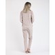 Admas Women s Fleece Buttoned Pajamas Dots Abierto