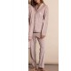 Admas Women s Fleece Buttoned Pajamas Dots Abierto