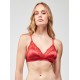 Gisela Women s Bralette Wireless Bra Satin With Lace Details