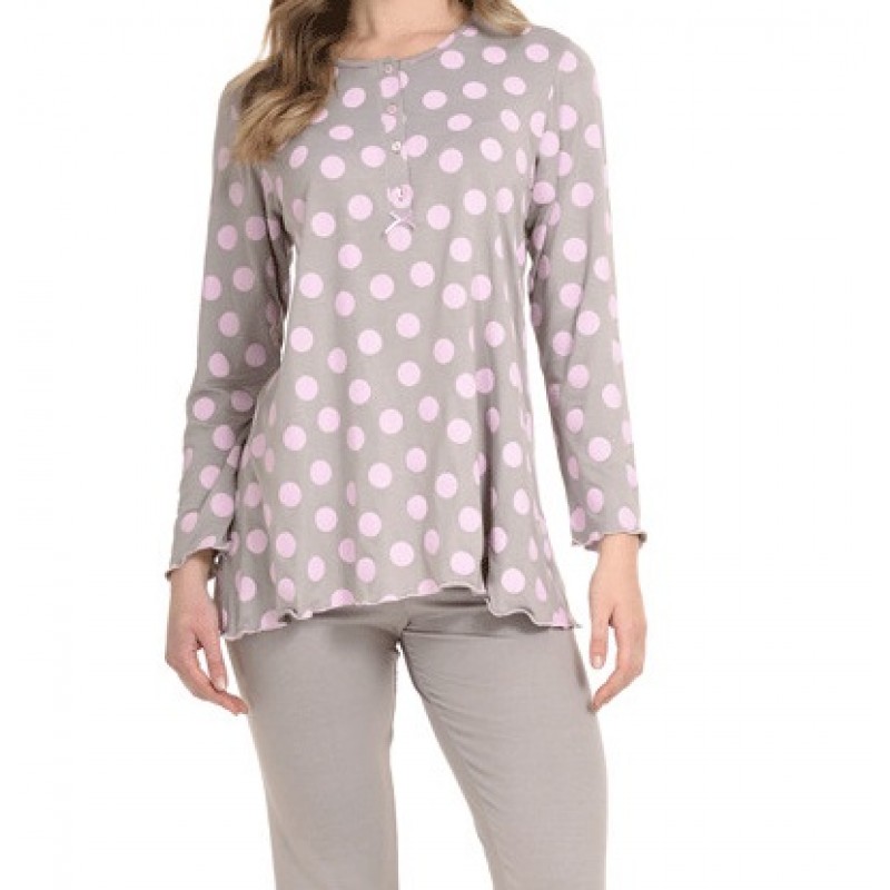 Zen By Daisy Women s Cotton Pajamas Polka Dot Design