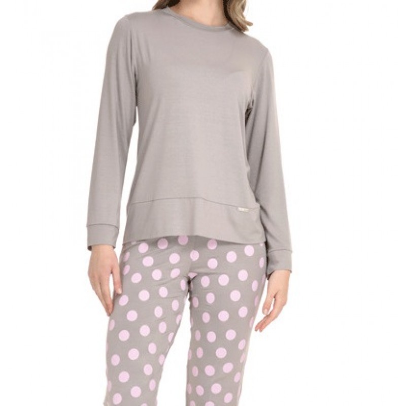 Zen By Daisy Women s Cotton Homewear Pajamas Polka Dot Design