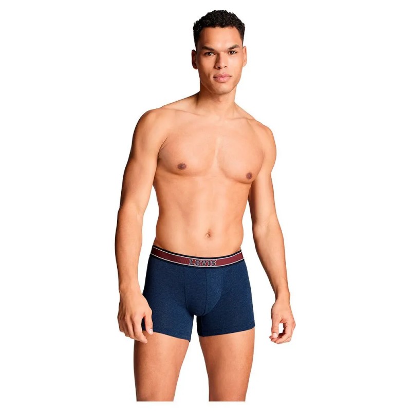 Levis Men s Cotton Boxers 2 Pack Blue Melange Combo