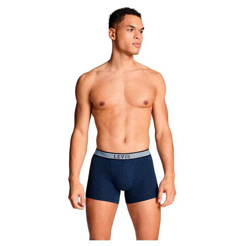 Levis Men s Cotton Boxers 2 Pack Blue Melange Combo