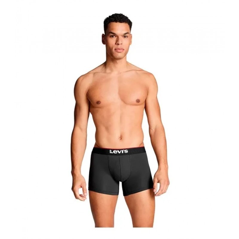 Levis Μen s Cotton Boxers 2 Pack Grey /Black Combo & Logo