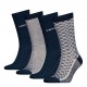 Levis  Men s Gift Box Blue Combo Cotton Socks 4 Pairs