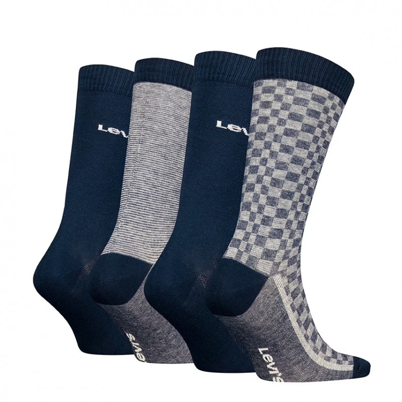 Levis  Men s Gift Box Blue Combo Cotton Socks 4 Pairs