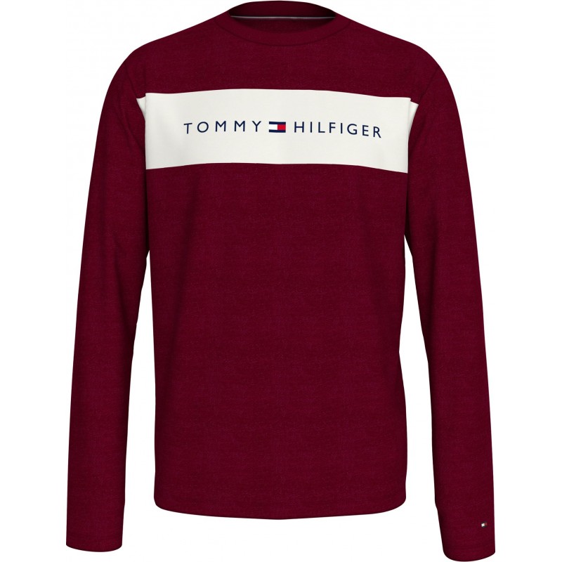 Tommy Hilfiger Ανδρική Μπλούζα Μακρύ Μανίκι Βαμβακερή Με Λαιμόκοψη & Τύπωμα