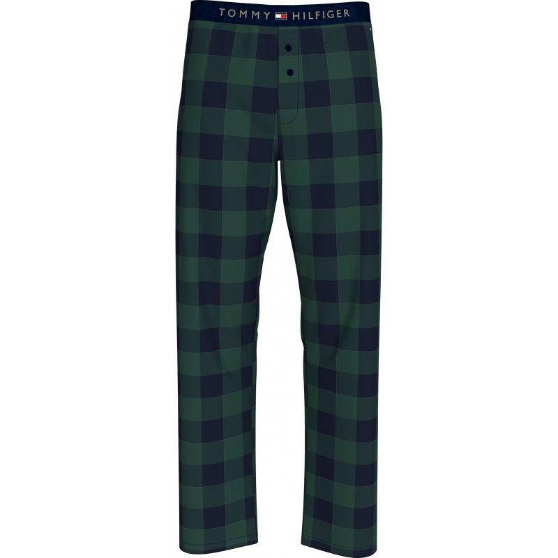 Tommy Hilfiger Men s Cotton Viscose Flannel Plaid Pants & Logo 0N1