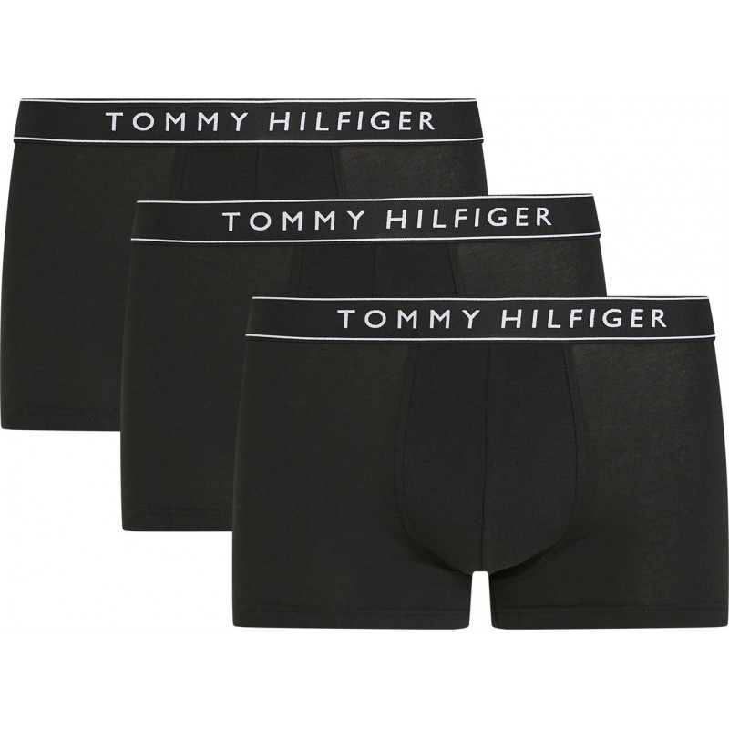 Tommy Hilfiger Ανδρικό Μπόξερ Βαμβακερό Συσκευασία 3 Τεμάχια Μονόχρωμα Με Κοντό Πόδι