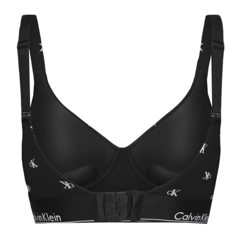 Calvin Klein Γυναικείο Bralette Απο Cotton & Modal Με Ελαφριά Επένδυση Logo Print