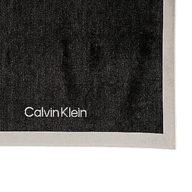 Calvin Klein Unisex Πετσέτα Θαλάσσης Βαμβακερή Μαύρο Χρώμα Με Διακριτικό CK Logo