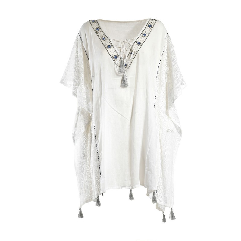 Ble Women s Cotton White Kaftan 