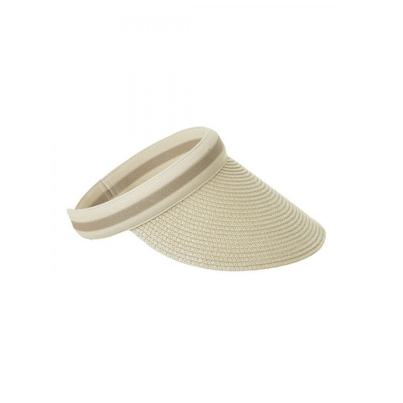 Ble Women s Beige Paper Open Beach Hat