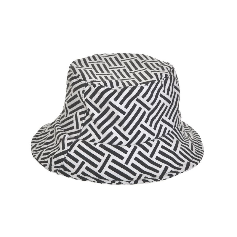 Ble Γυναικείο Καπέλο Υφασμάτινο Βαμβακερό Ασπρόμαυρο Με Σχέδια