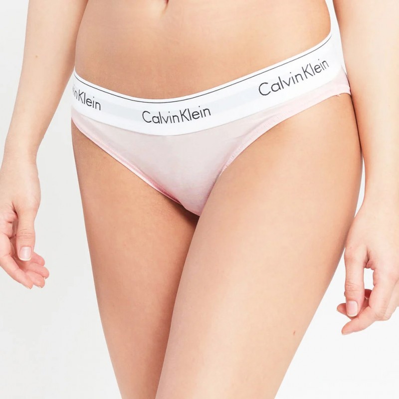 Calvin Klein Γυναικείο Σλιπ Βαμβακερό Με Φαρδύ Λάστιχο Σε Ροζ Χρώμα