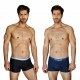 Guy Laroche Men s Cotton Boxers With Colorful Rubbers 2 Pack