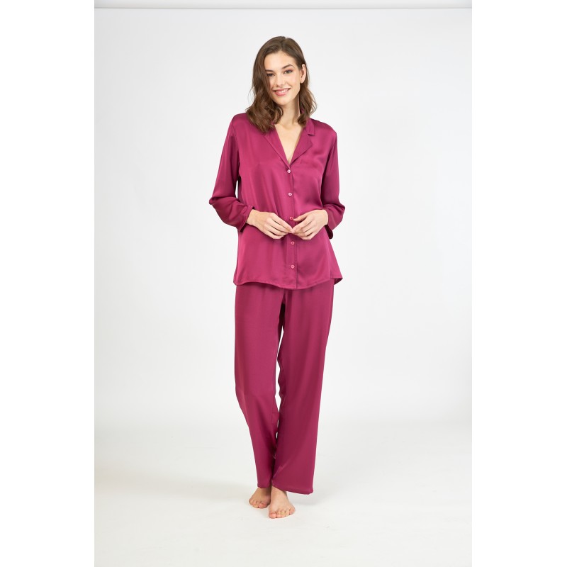 Harmony Women s Satin Buttoned Pajamas