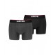 Levis Μen s Cotton Boxers 2 Pack Grey /Black Combo & Logo