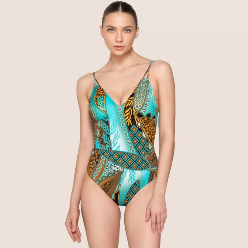 Luna Women s One Piece Swimwear Cup C & D Jade