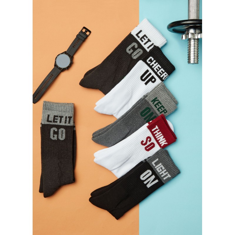 Me We Men s Cotton Athletic Socks With Messages